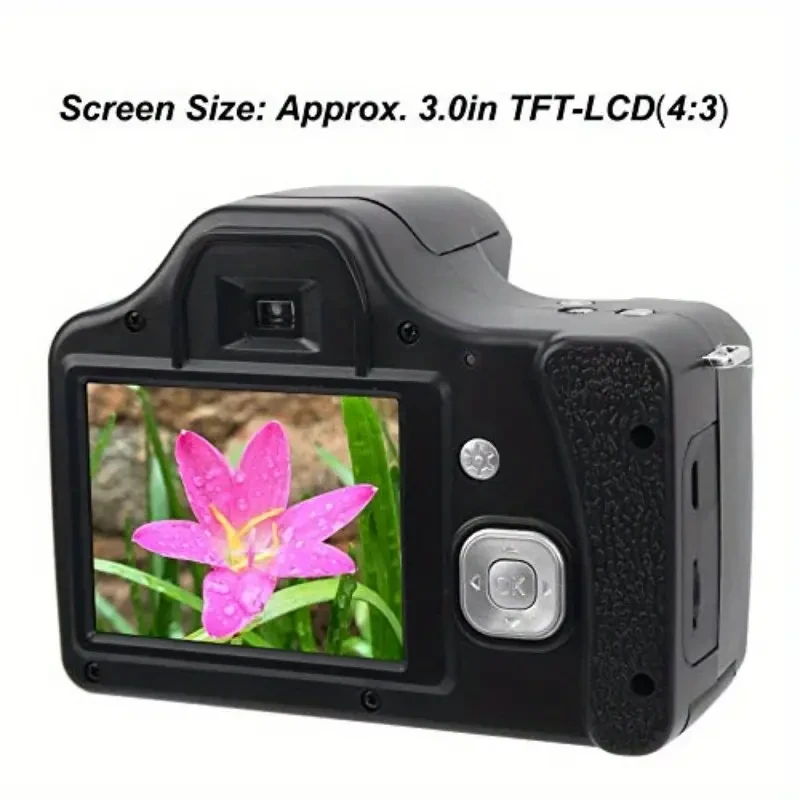CHUMAJOR 64MP 4K Digital Camera  Compact Vlogging Camera with 16x Zoom, 1080P Video, and 32GB Memory Card Bundle