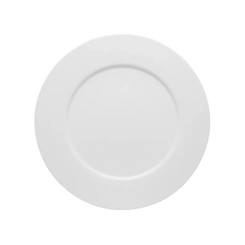 Crockery Flat Plate Round White 16"