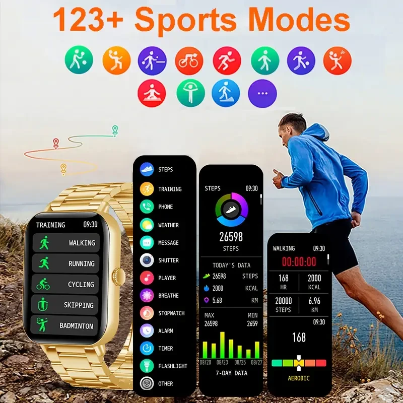 COIUSOR G90 Smartwatch 4.6cm HD Display, Wireless Calling & 100+ Sports Modes