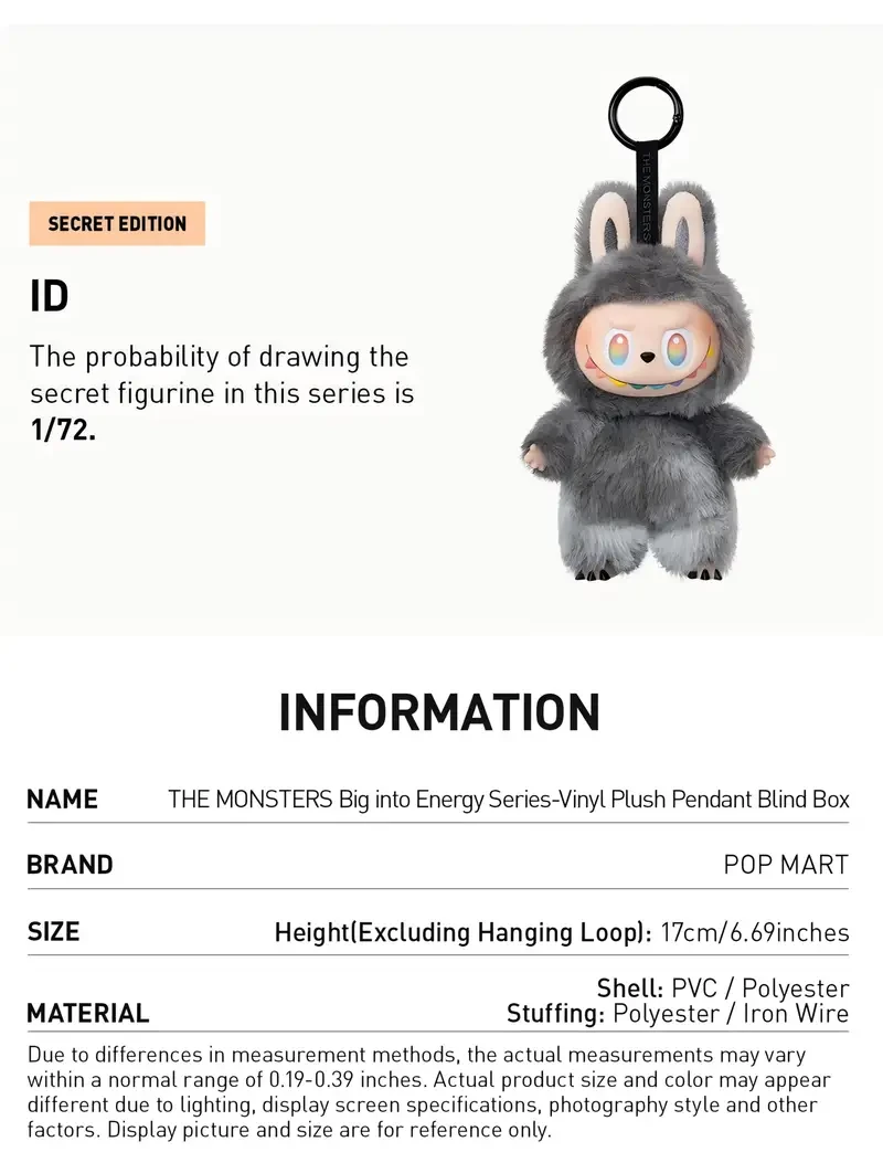 POP MART LABUBU 3rd Generation THE MONSTERS High Energy Series Authentic Collectible Plush Mystery Box