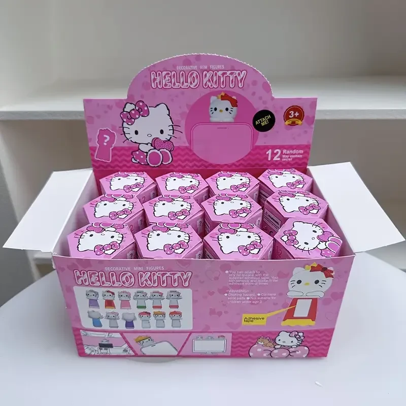 Sanrio Kuromi & Hello Kitty Party Angel Figurine Stickers 12-Piece Random Collectible Set
