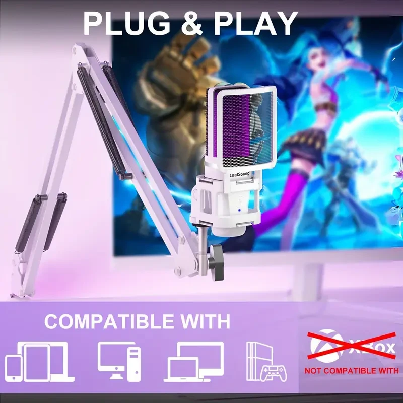 ZealSound Professional USB Gaming Microphone Kit
