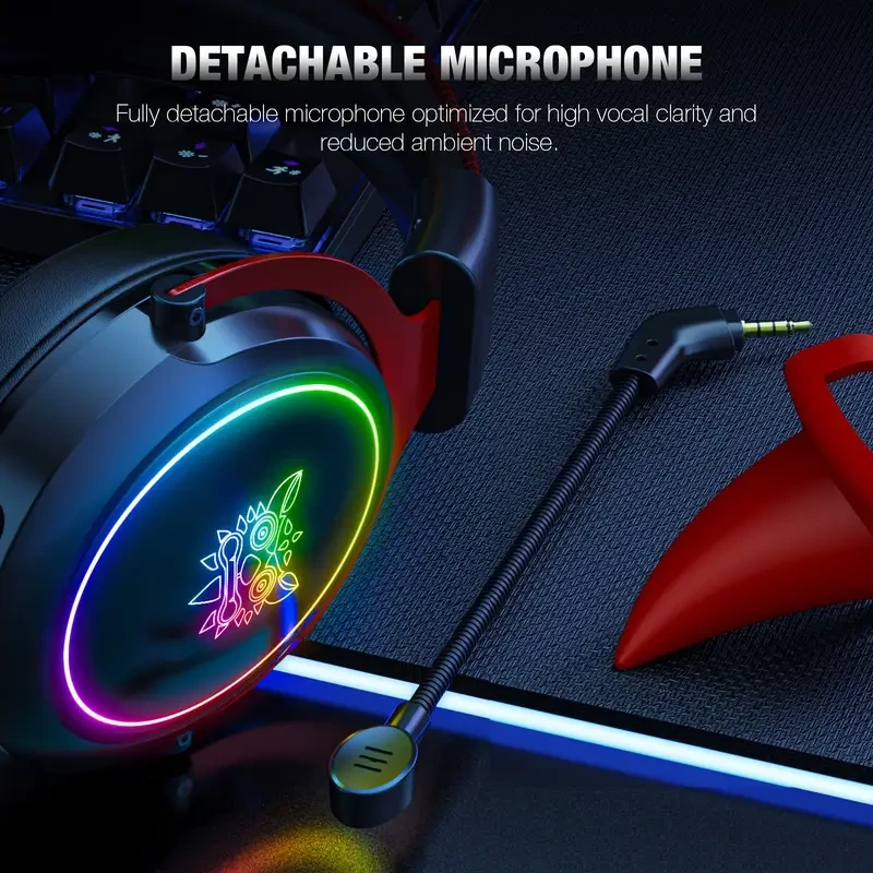 ONIKUMA Gaming Headset with Detachable Little Demon Horns