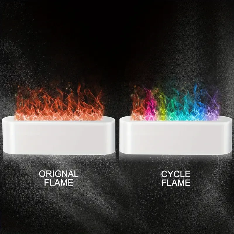 HEEYCEM Flame Aroma Diffuser & Humidifier  150 ml, 7-Colour Flame Light, USB