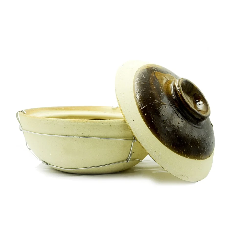 Clay Hot Pot with Handle/Wire Frame 16cm