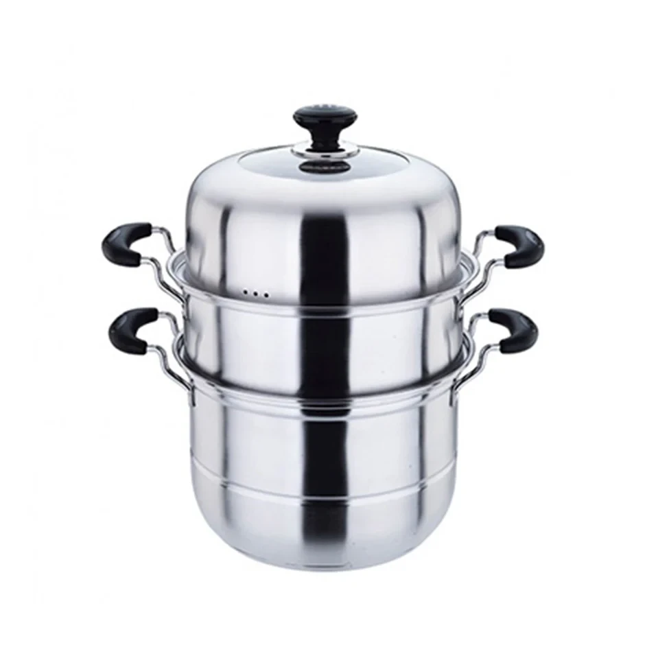 Stainless Steel Steam Pot 3 Tier 30cm