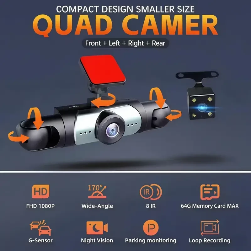 4-Channel 360 In-Vehicle Camera System