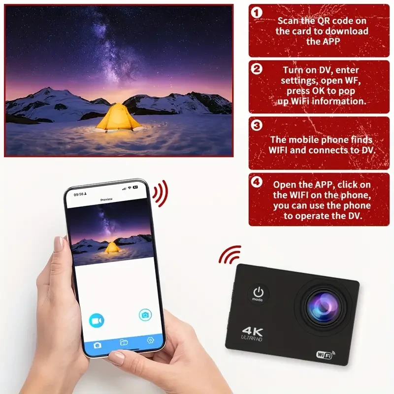 OURLIFE 4K HD Action Camera  Powerful, Compact & Adventure-Ready
