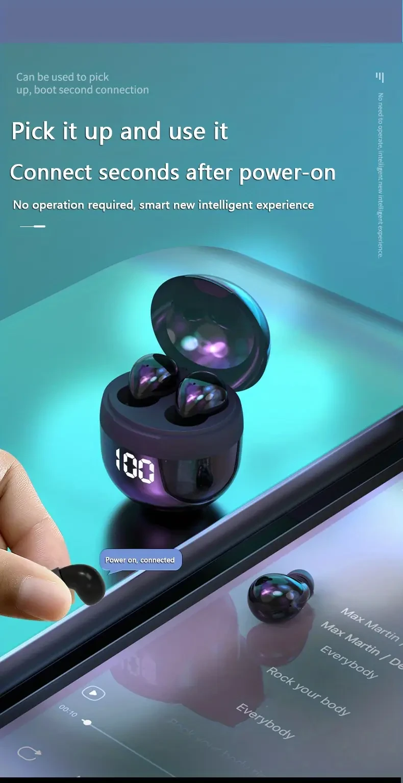INSONIXN Phantom Mini True Wireless Headset Compact, Powerful & Invisible