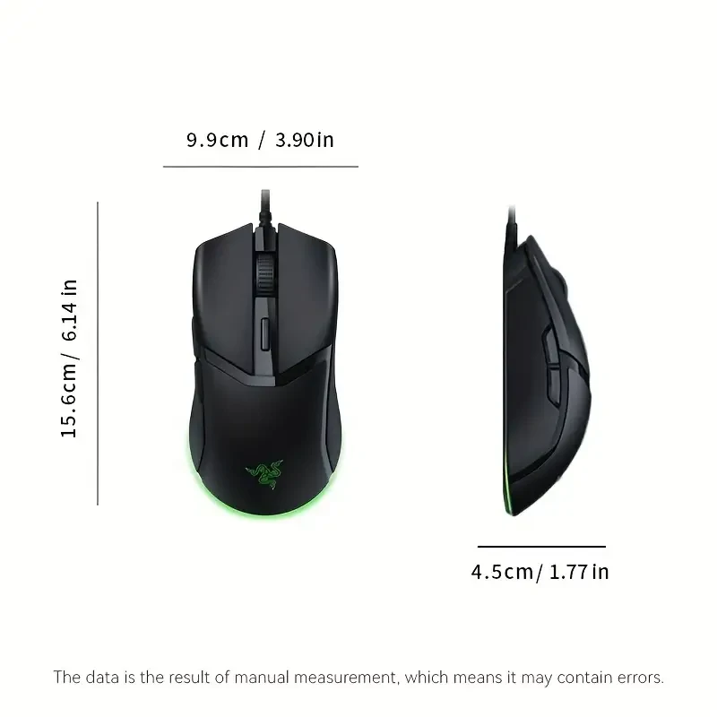Razer Gaming Mouse | Wired USB-Powered, Optical Movement Detection, Right-Handed