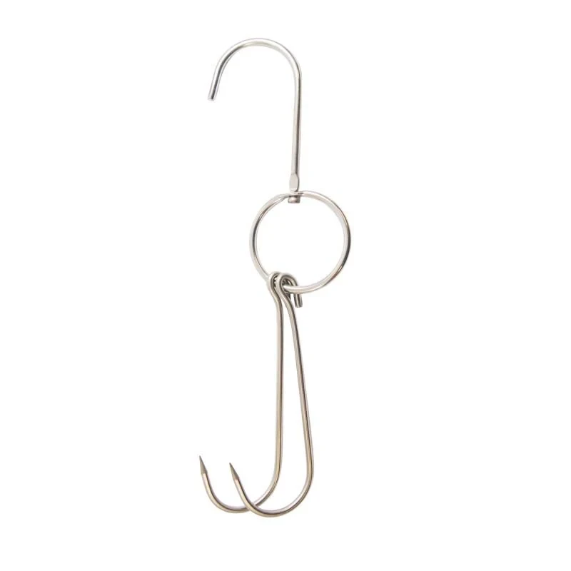 Stainless Steel Double Roast Meat Hook 5"