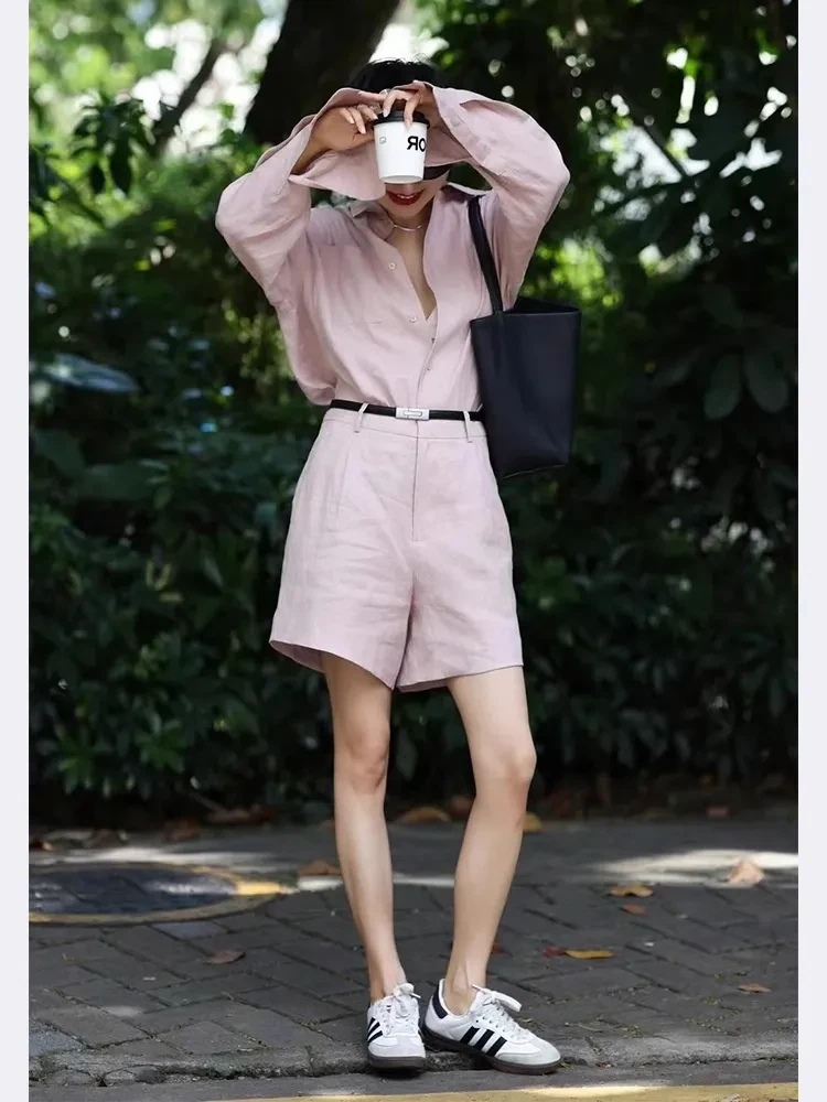 Two Piece Womens Linen Set