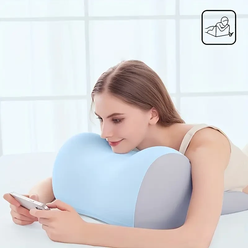 Contemporary Black Couple Pillow Ultra-Soft Reboundable Memory Foam Pillow with Zipper Closure