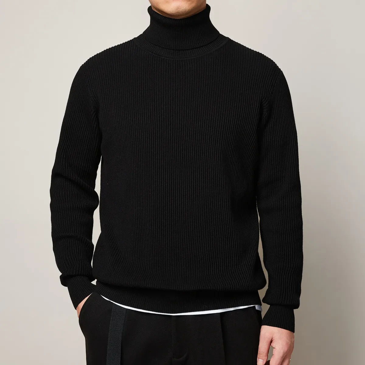 Mens Cotton Turtleneck
