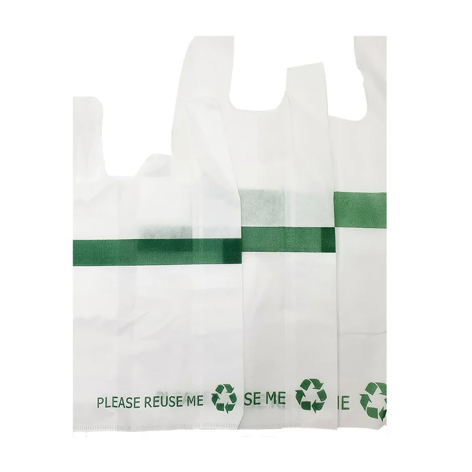 Reusable Singlet Bags White (Small) 50pcs
