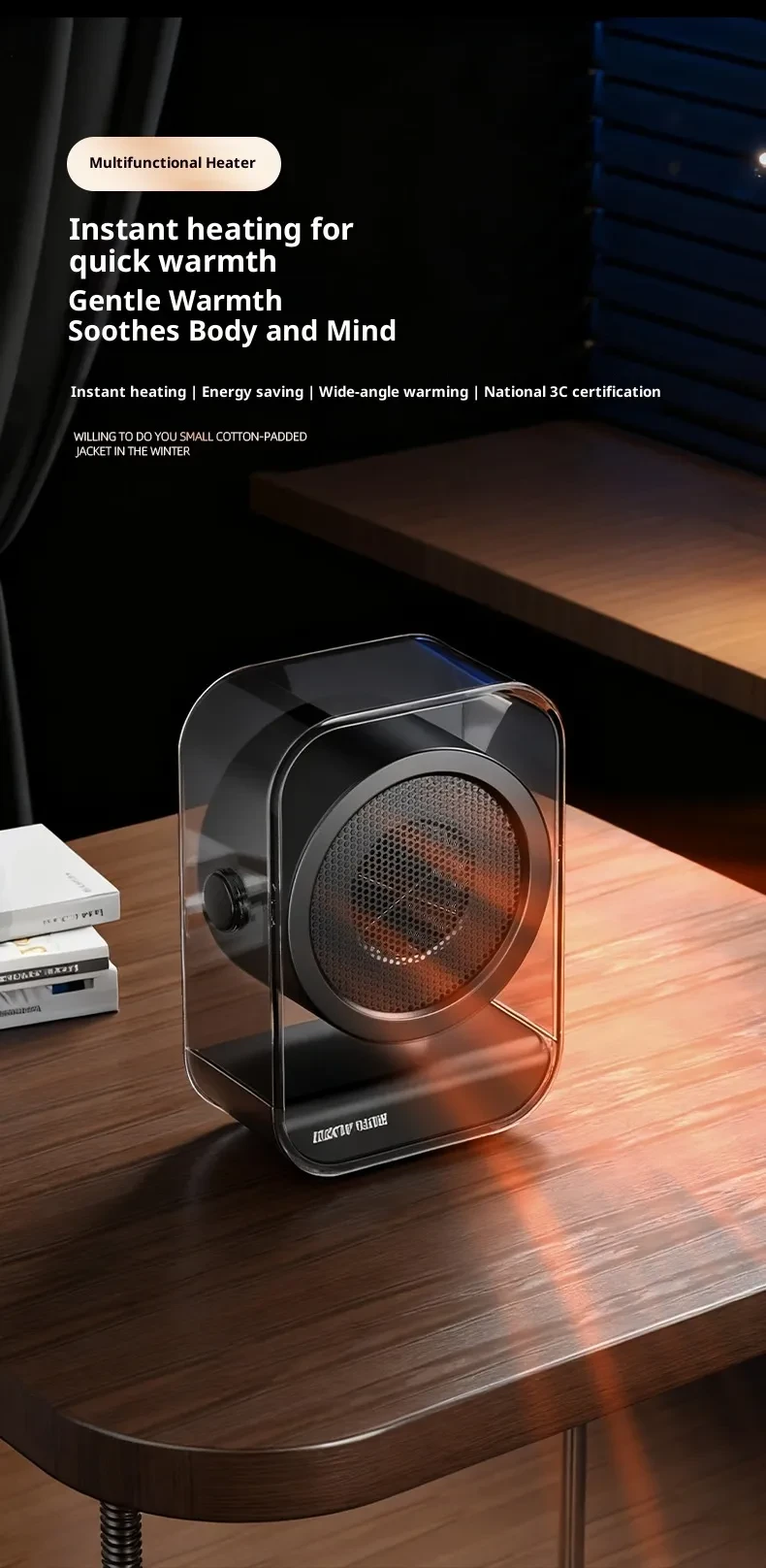 Household Warm Air Blower High-power Portable Desktop Heater