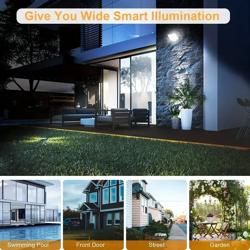2PCS Solar Lights Outdooor 4 Modes 106LED Solar Security Lights Waterproof Solar Motion Light