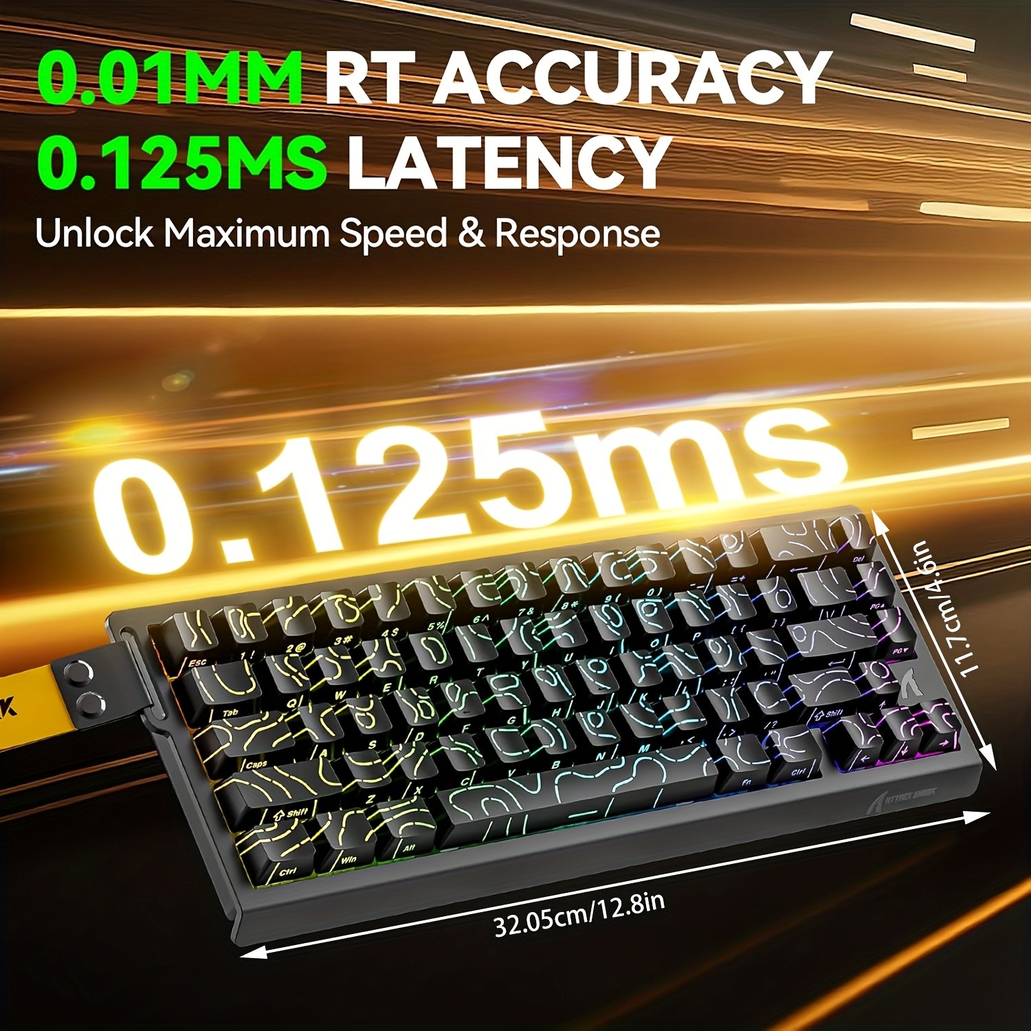 ATTACK SHARK X68 HE 8000 Hz Rapid Trigger Gaming Keyboard