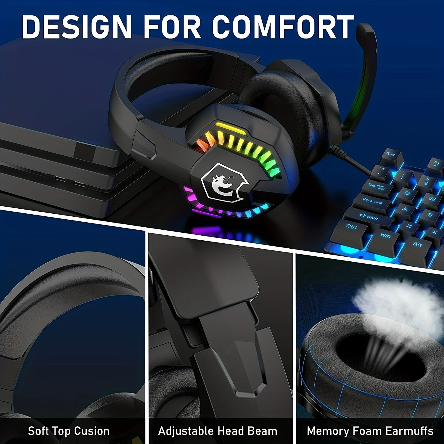 Wired Gaming Keyboard and Mouse Combo 5-in-1 Set
