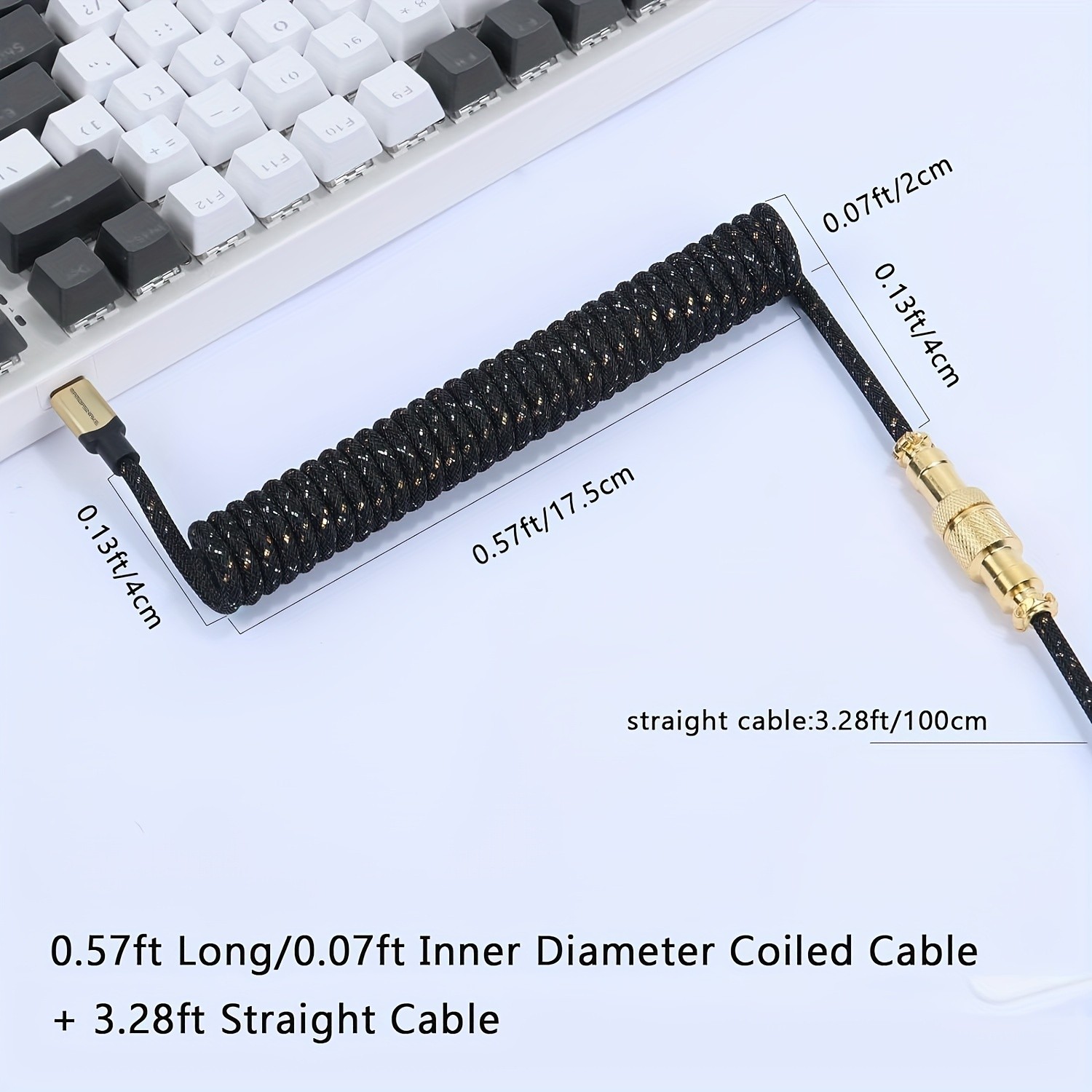 ATTACK SHARK C03 Coiled USB-C Cable