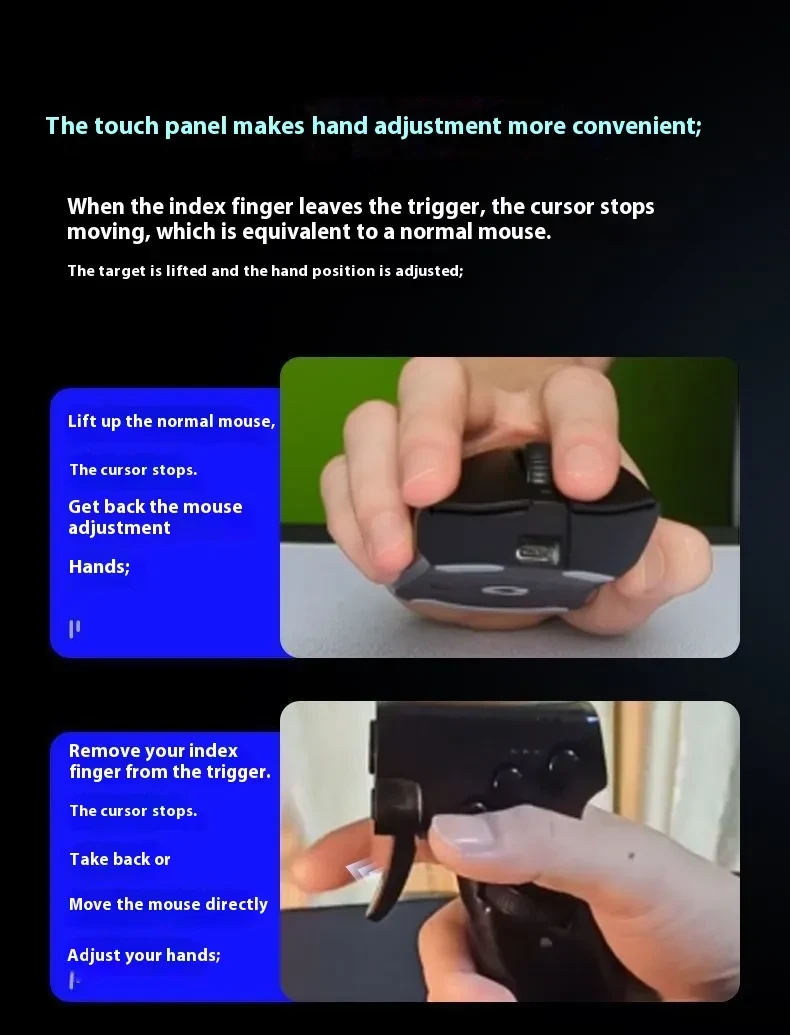 Shooting Game Mouse Gun Type Vertical Handle Grip Trigger Characteristic Pistol Vertical Wired Peripheral Others