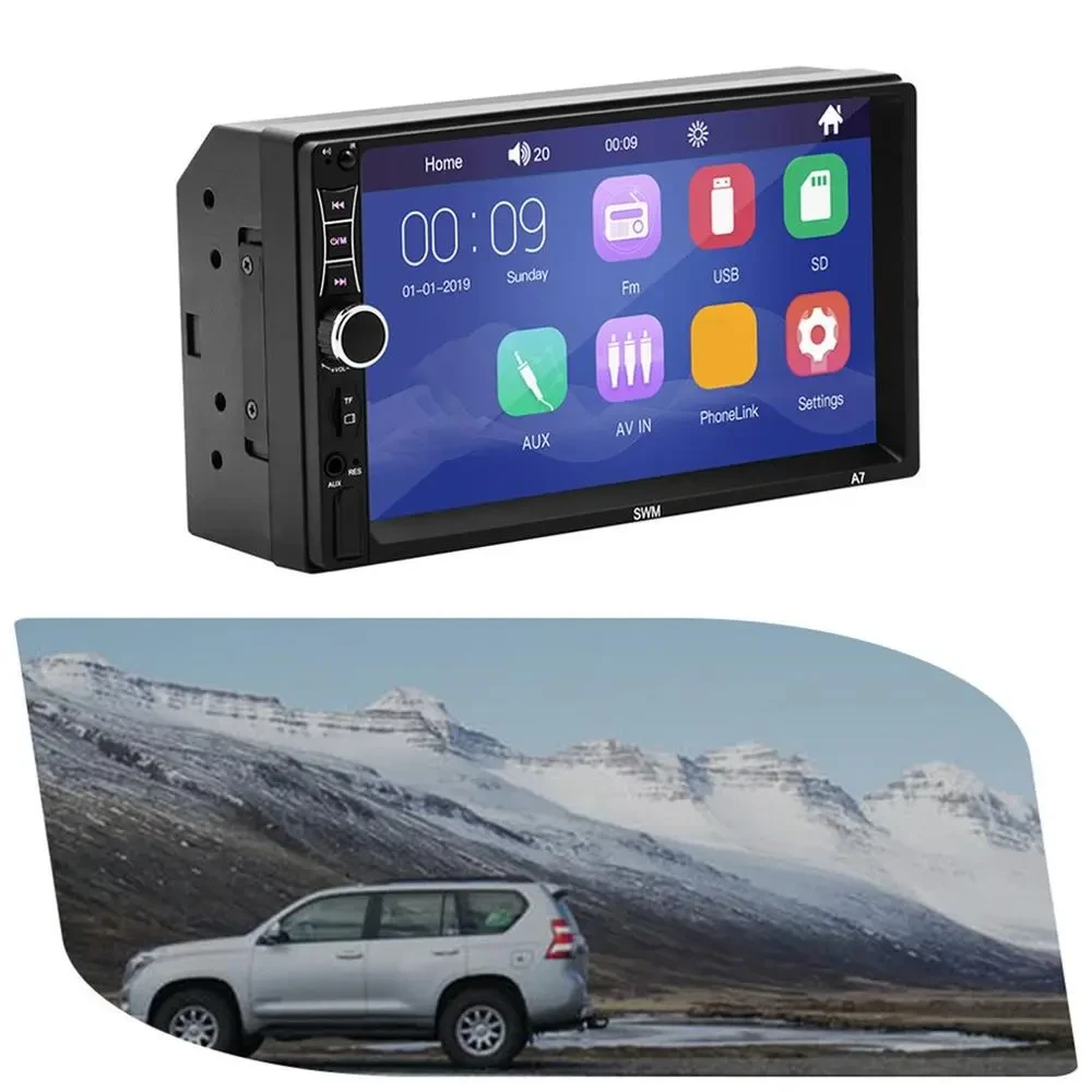 7 inch dual spindle car MP5