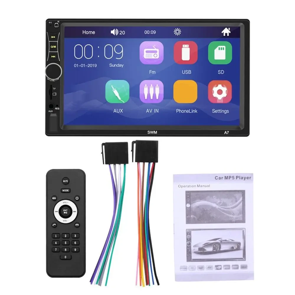 7 inch dual spindle car MP5