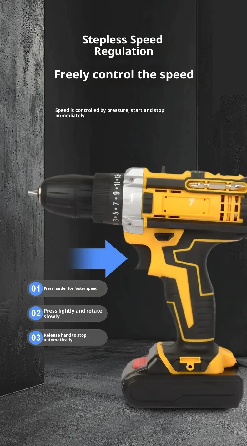 Multifunctional Lithium Electric Drill Screwdriver Set