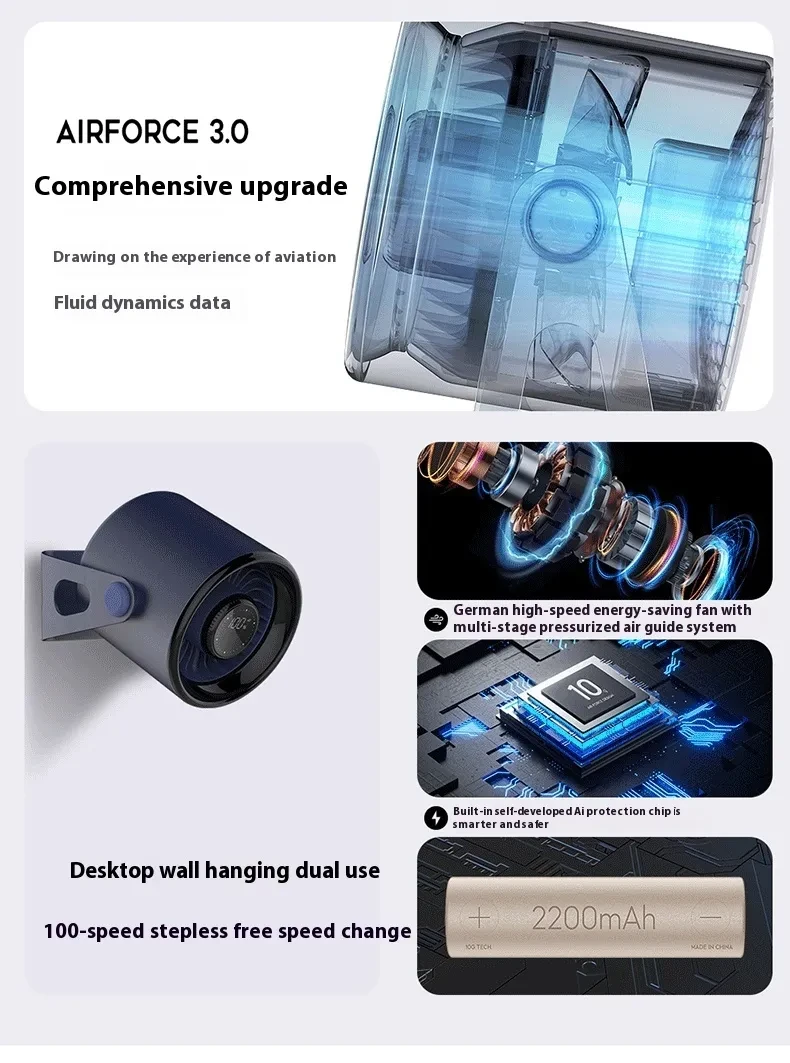 Household Fan Desktop Light Tone Air Circulator