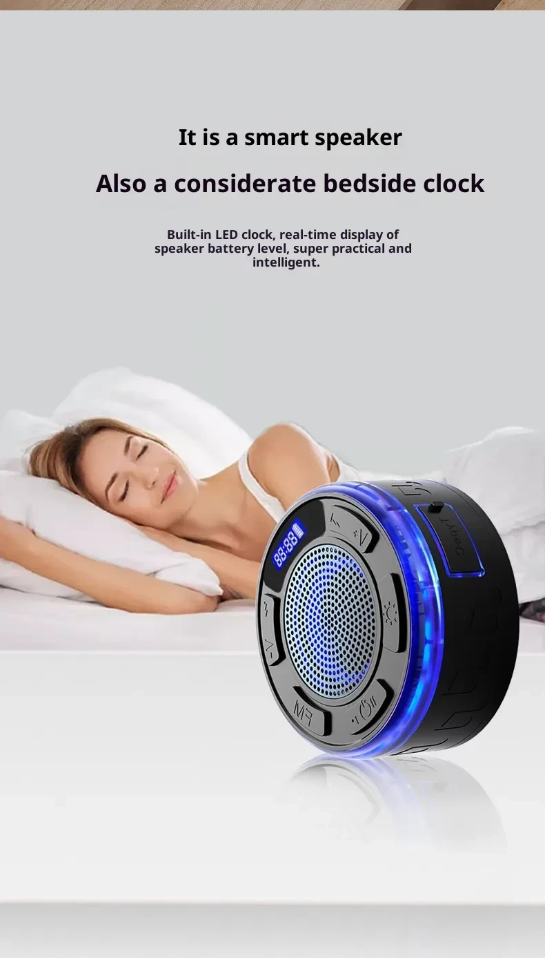 Bluetooth Speaker Bathroom Waterproof Large Suction Cup Mini Wireless Home