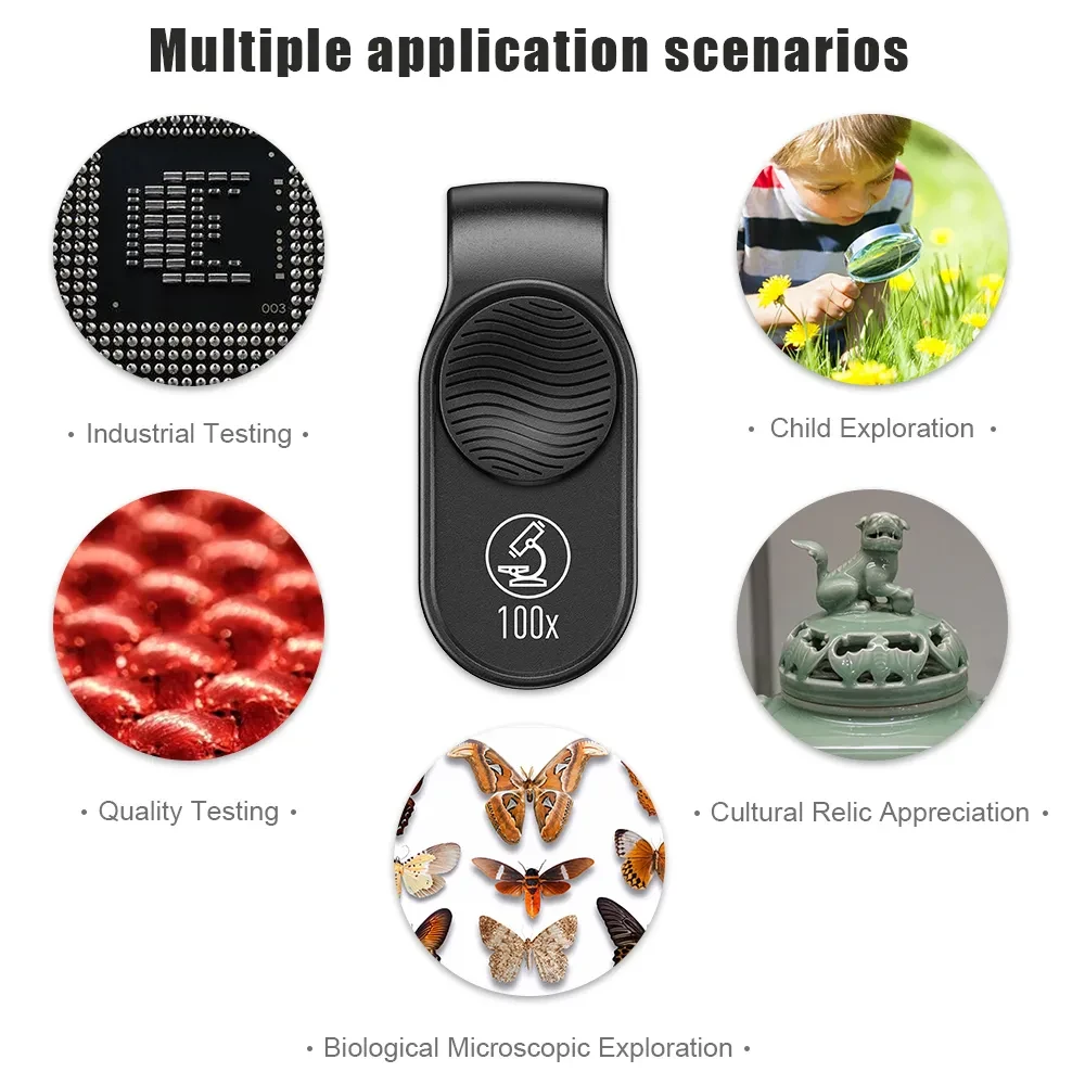 Portable mobile phone microscope
