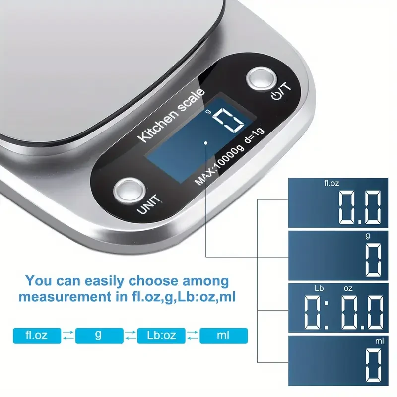 HOTU Precision Digital Kitchen Scale Four Measurement Units for Reliable, Everyday Accuracy
