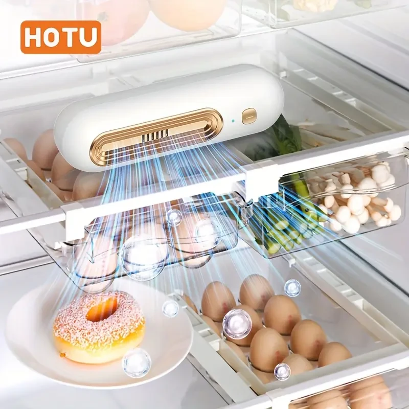 HOTU Kitchen Refrigerator Odor Remover Portable USB-Powered Odor Neutralizer for Fresh & Clean Spaces