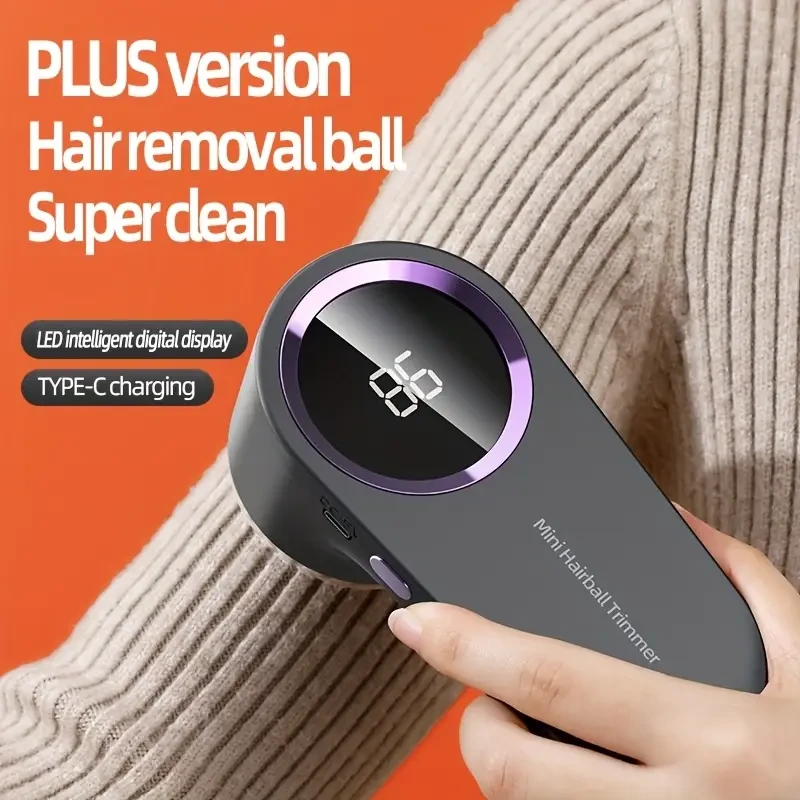HOTU Fabric Shaver Lint Remover Rechargeable Electric Sweater Defuzzer with LED Display