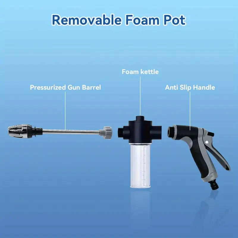 HOTU High-Pressure Car Wash Sprayer Adjustable, Durable & Powerful Cleaning Nozzle