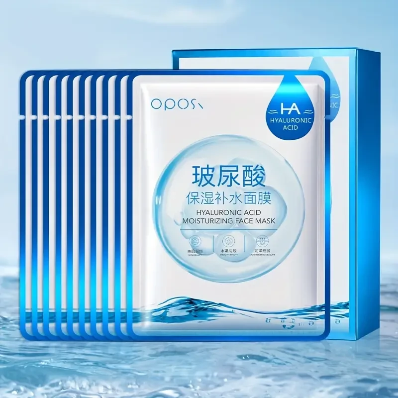 OPOSI Hydroxy Acid Moisturizing Mask Deep Hydration with Hyaluronic Acid (25ml 10 Sheets)