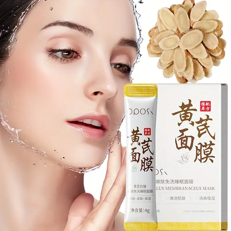 OPOSI Astragalus Leave-On Sleeping Mask 30 Herbal Collagen Strips for Overnight Hydration & Glow