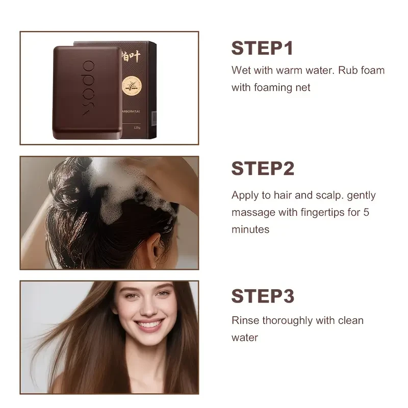 OPOSI Herbal Shampoo Bar  120g Deep Cleansing & Moisturising Solid Shampoo