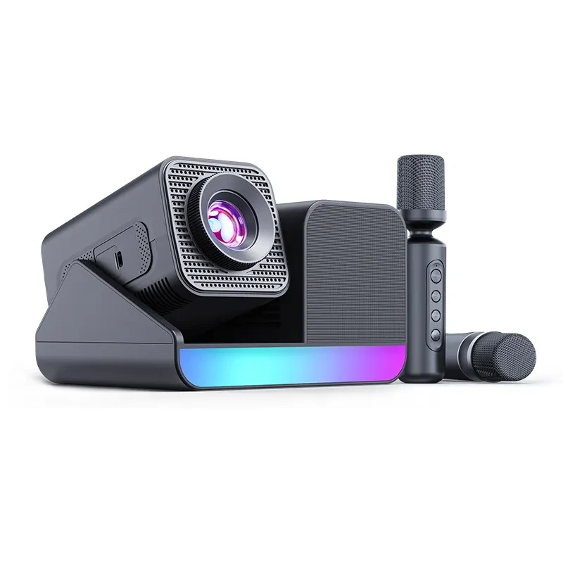 Karaoke Projector With Microphone 1080 HD Projector Home Theater Regional Agent Large Screen