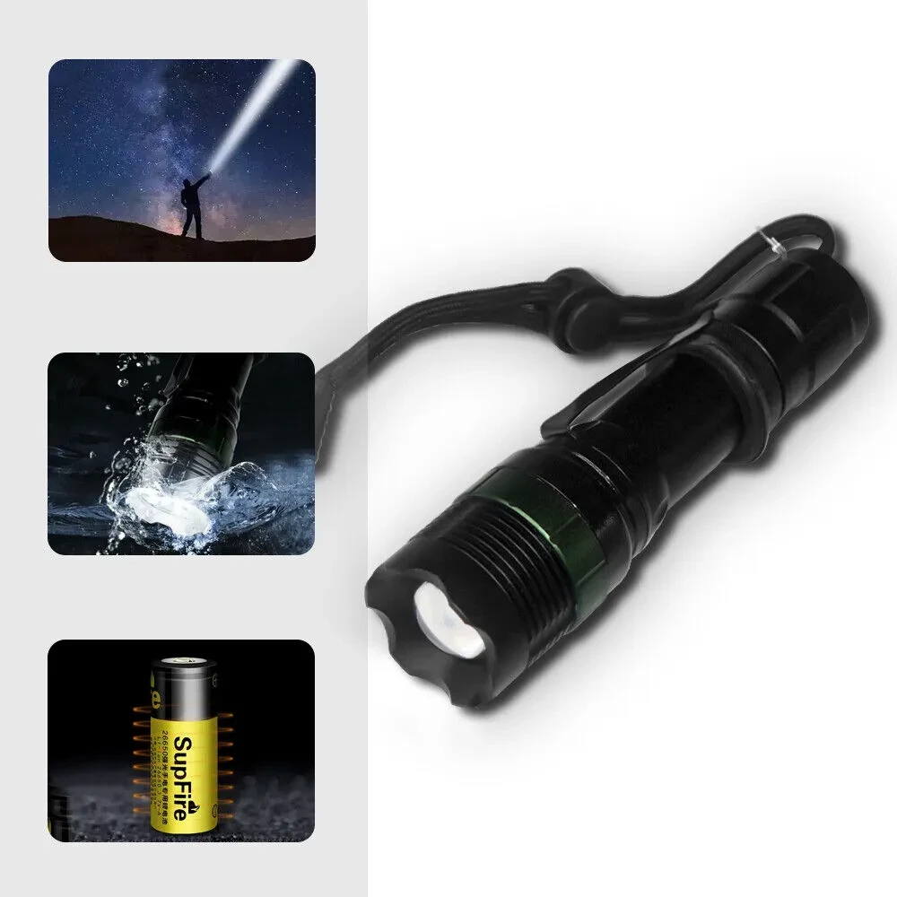 Super-Bright 90000LM LED Searchlight Handheld Spotlight Flashlight Rechargeable
