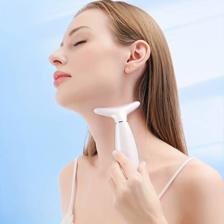 NUAKENE 7-in-1 Facial Beauty Device Vibrating & Heating Skin Massager for Neck & Face Rejuvenation