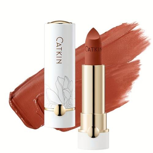 CATKIN Ice Blossom Matte Lipstick Deep Red Elegance That Lasts All Day