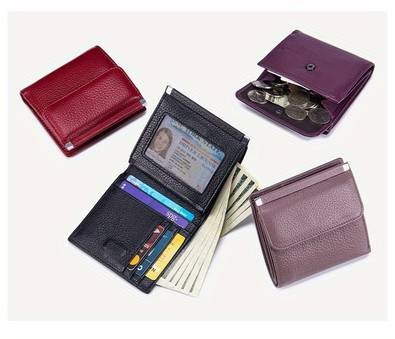 OBCREATOR Womens Genuine Leather Wallet Elegant Multi-Compartment Long Bi-Fold Clutch with Magnetic Closure