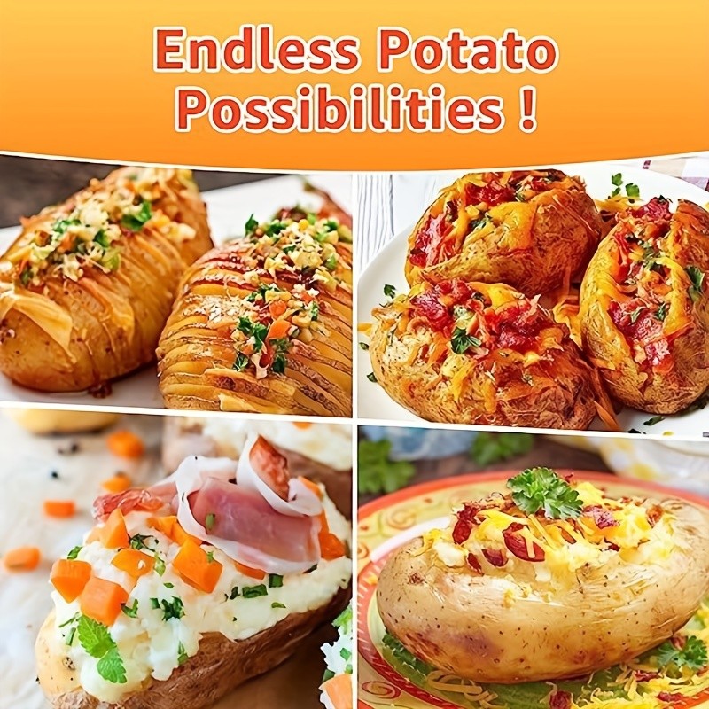 YUMIPLUS Microwave Potato & Bacon Baking Box Compact Home Baking Helper Tool