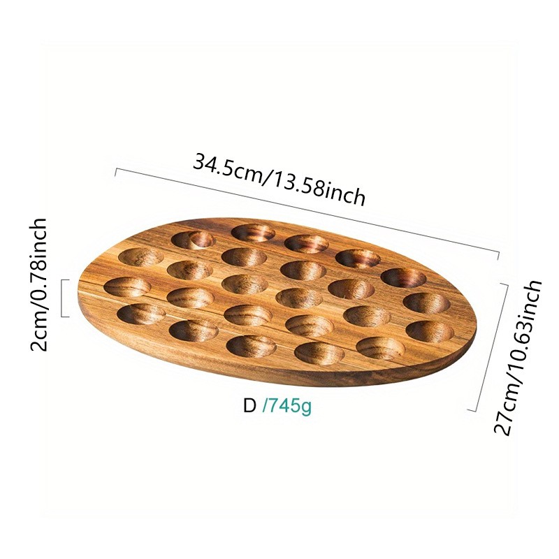KEMORELA Wooden Egg Storage Box  Multi-Compartment Egg Holder Tray for Home Kitchen Organisation
