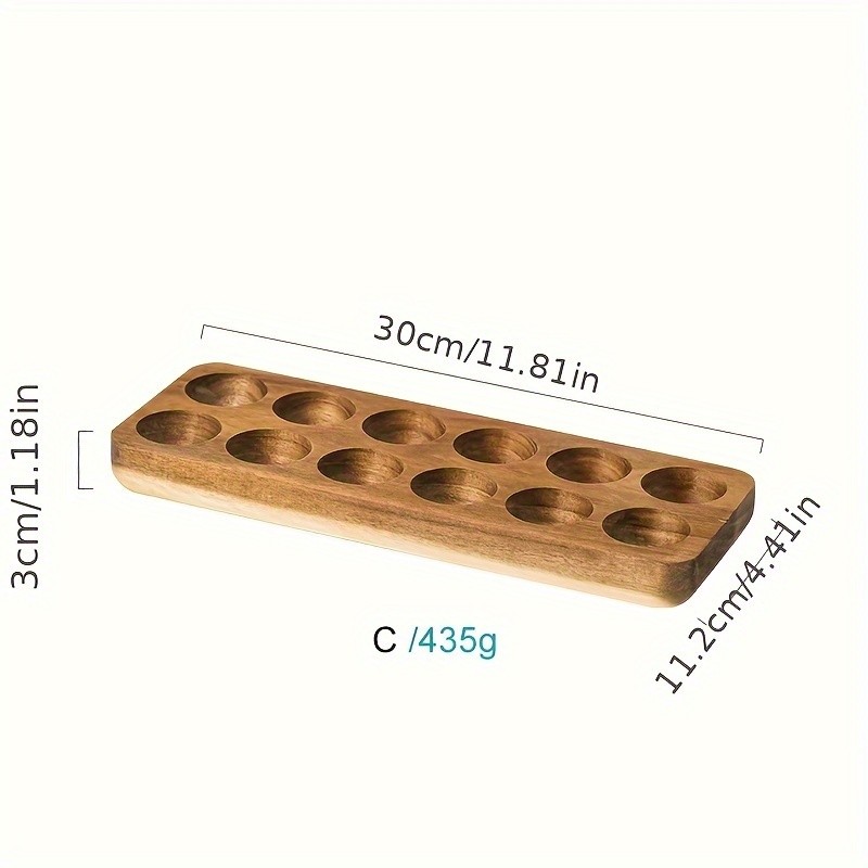 KEMORELA Wooden Egg Storage Box Multi-Compartment Egg Holder Tray for Home Kitchen Organisation