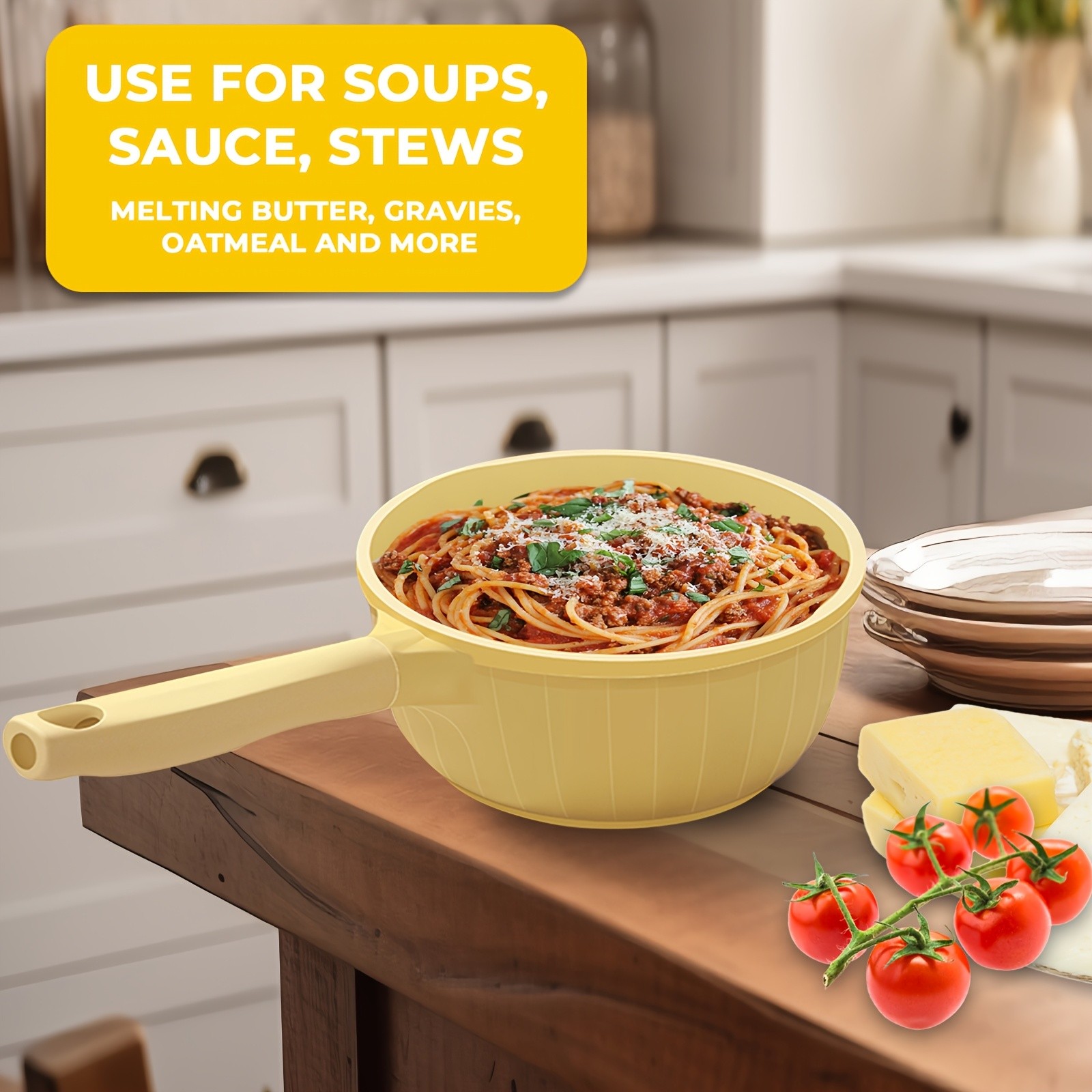 iWhale 18cm Nonstick Ceramic Pot with Glass Lid Even Heating, Easy Cleaning & Perfect Cooking for Everyday Meals