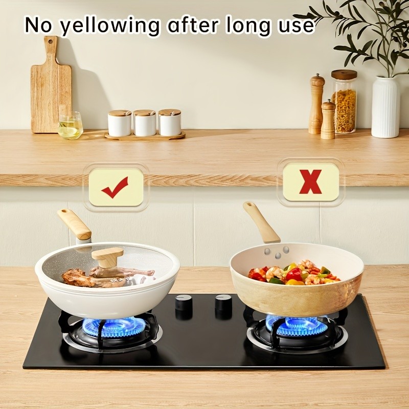 COOKER KING 30cm Non-Stick Wok Pan with Glass Lid Restaurant-Grade, Non-Toxic & Compatible with All NZ Cooktops
