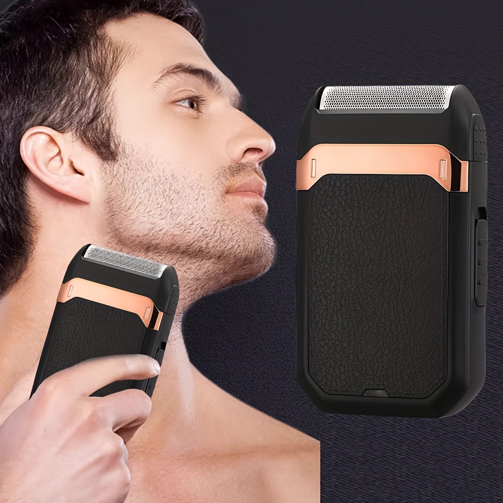 FEIYBA 2-in-1 USB Electric Shaver with Pop-Up Trimmer Long-Life Wet & Dry Razor for Smooth, Portable Grooming