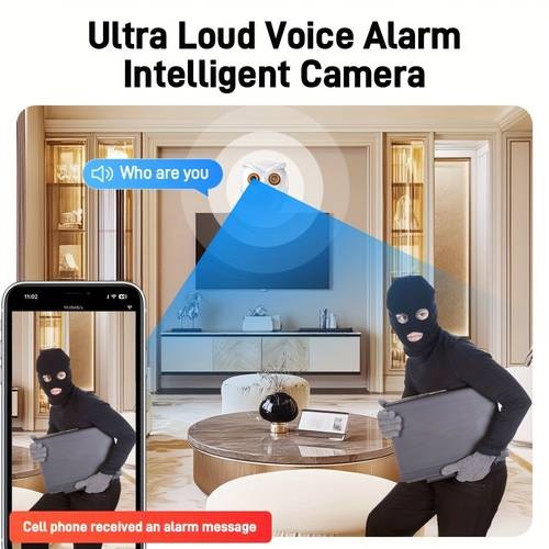 Smart Home Security Camera Motion Detection, Night Vision & Two-Way Audio